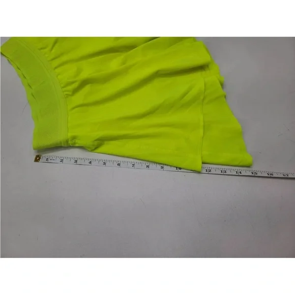 Lululemon Court Rival Perforated High Rise Skirt Long Highlighter Yellow… - Picture 10 of 10